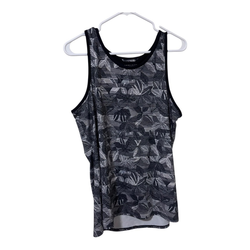 Columbia Women's Black and Gray Patterned Tank Top Omni-wick advanced operation